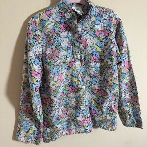 kate libby preppy kid floral dressy button down girls size 5T